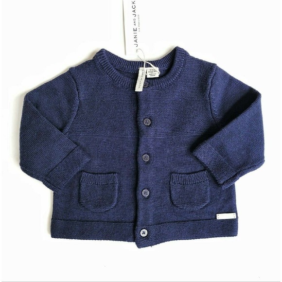 Janie & Jack Navy Cardigan 3-6m NWT - Picture 1 of 4